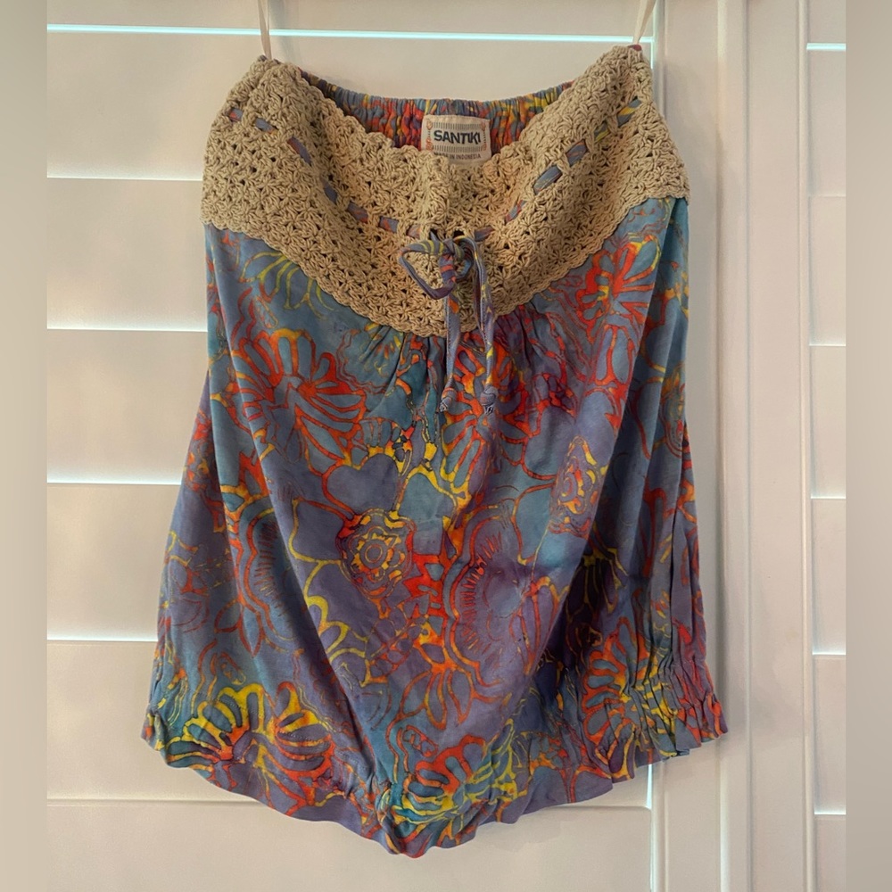 Strapless top